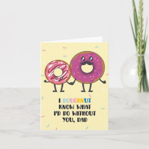 Carte de Fête des pères Doughnut Know Puns