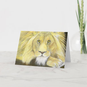 Carte de Fête des pères du lion africain