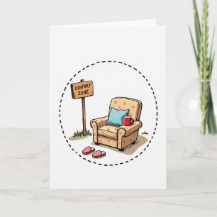 Carte de Fête des Pères Florale Confort