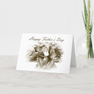 Carte de Fête des pères Golden Retriever