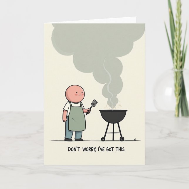 Carte de Fête des Pères Grillant (Devant)