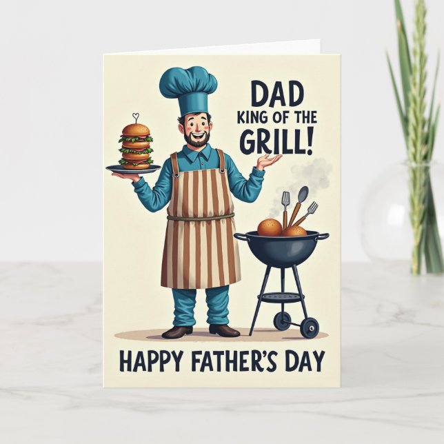 Carte de fête des pères grillée (Devant)