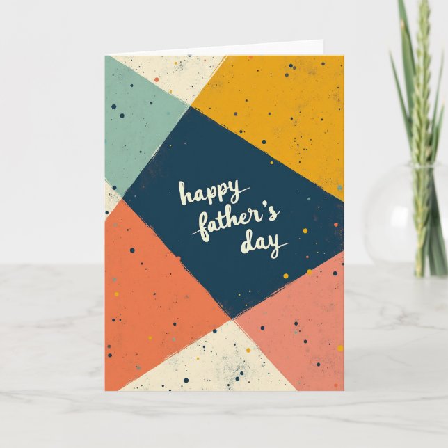 Carte de fête des pères grunge script (Devant)