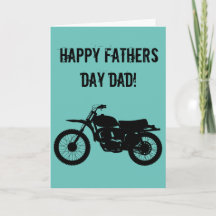 Carte de fête des pères moto cool.