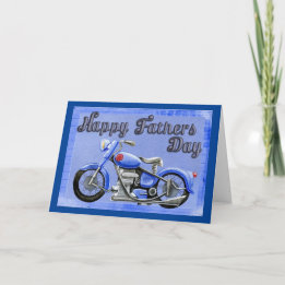 Carte de Fête des pères moto vintage