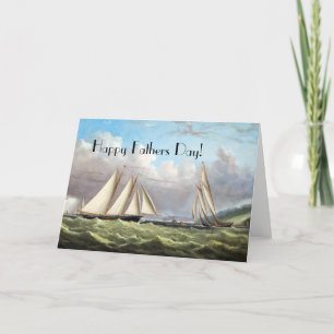 Carte de Fête des pères Ocean pour bateaux à voile