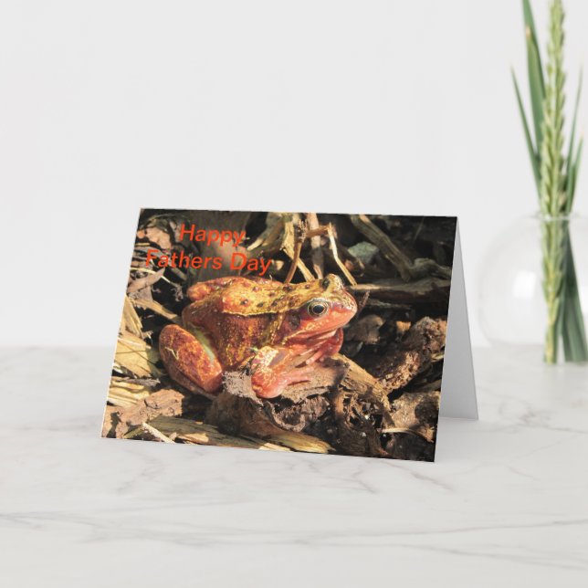 Carte de Fête des pères Orange Frog (Devant)