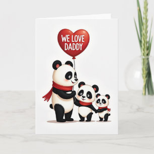 Carte de fête des pères Panda Joyeux
