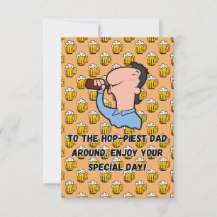 Carte de Fête des pères papa Hoppiest Funny beer P