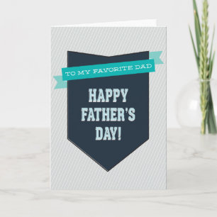 Carte de Fête des pères papa préférée