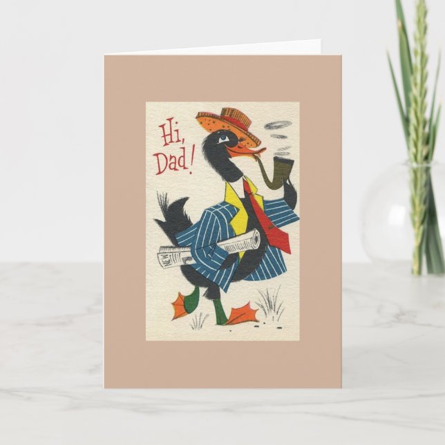 Carte de Fête des pères papa vintage (Devant)