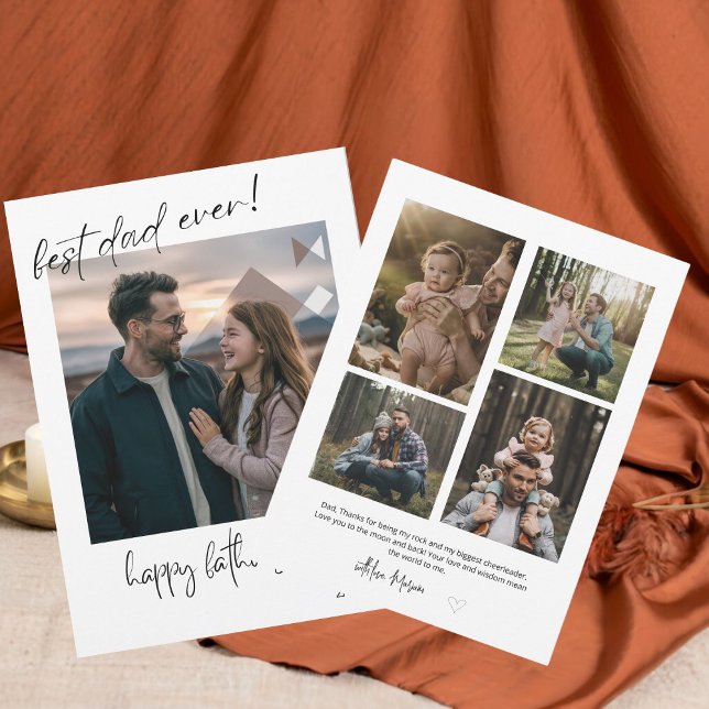 carte de Fête des pères photo collage (Celebrate your bond with a timeless photo keepsake.)