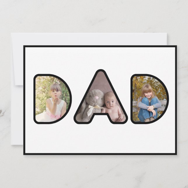 Carte de Fête des pères photo de collection de pho (Devant)