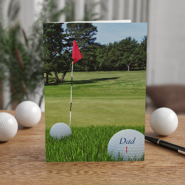 Carte de fête des pères photo de golf
