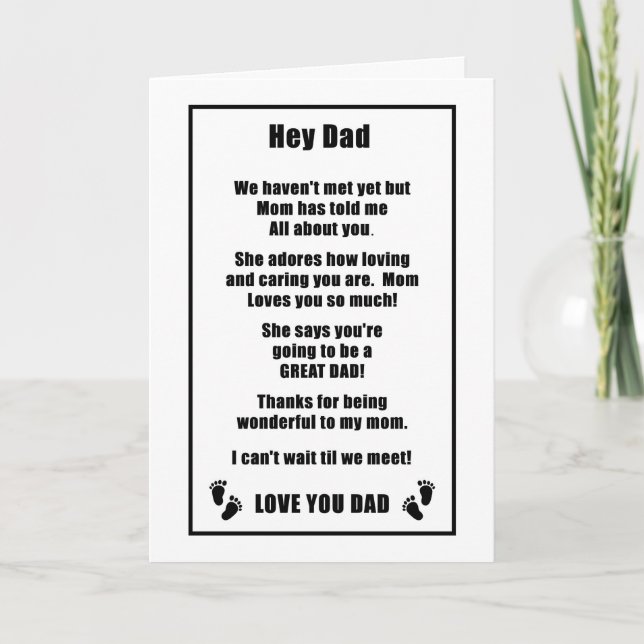 Carte de fête des pères pour futur papa (Devant)