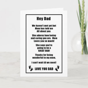 Carte de fête des pères pour futur papa
