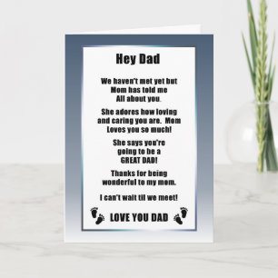 Carte de fête des pères pour futur papa