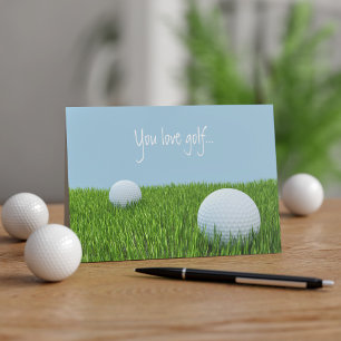 Carte de fête des pères pour golfeur moderne