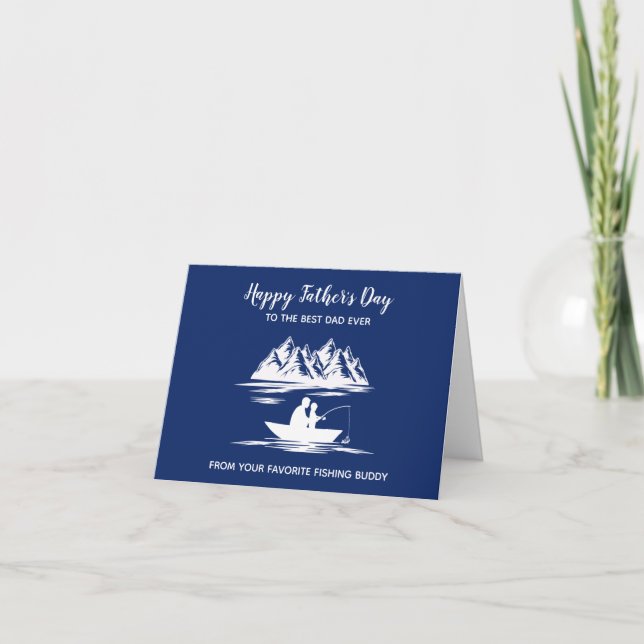 Carte de Fête des Pères pour la pêche (Devant)