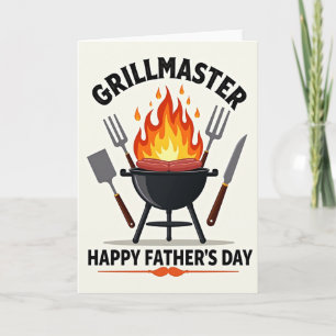 Carte de fête des pères pour le maître du grill