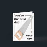 Carte de fête des Pères pour papa drôle - meilleur<br><div class="desc">Dites à papa que vous l'aimez avec une blague drôle pour papa. Est-ce qu'il est bricoleur ? Encore mieux. Tu es le meilleur papa que j'aie jamais vu !</div>