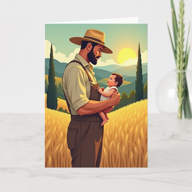 Carte de fête des pères pour un papa aimé (Devant)