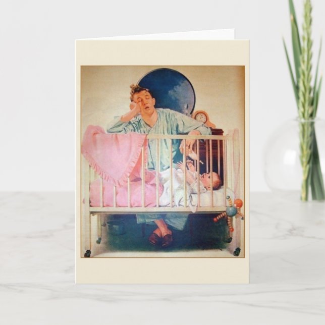 Carte de Fête des pères privée vintage Sleep (Devant)