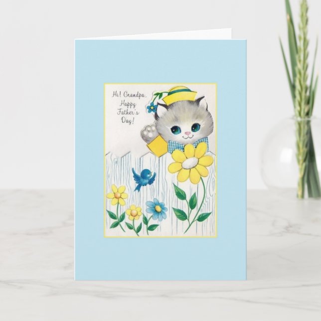 Carte de Fête des pères Retro Grand-pa (Devant)