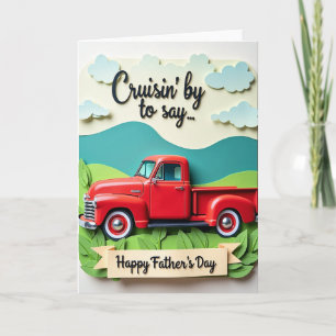 Carte de fête des pères Ruby Truck douce