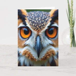 Carte de fête des pères sage visage de hibou