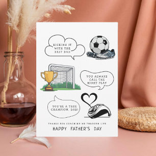 Carte de Fête des pères Soccer Papa