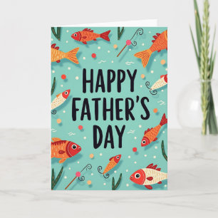 Carte de Fête des Pères sur le thème des poissons