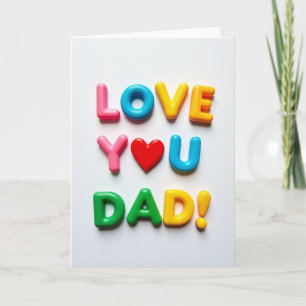 Carte de fête des pères Vivid Love You Papa