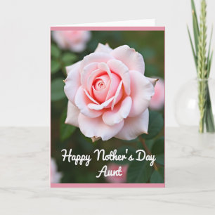 Carte de Fête des Tantes Élégante Rose