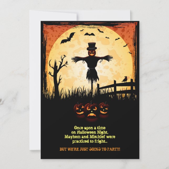 Carte de fête d'Halloween au clair de lune (Devant)
