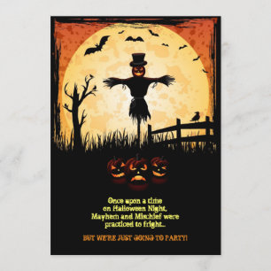 Carte de fête d'Halloween au clair de lune