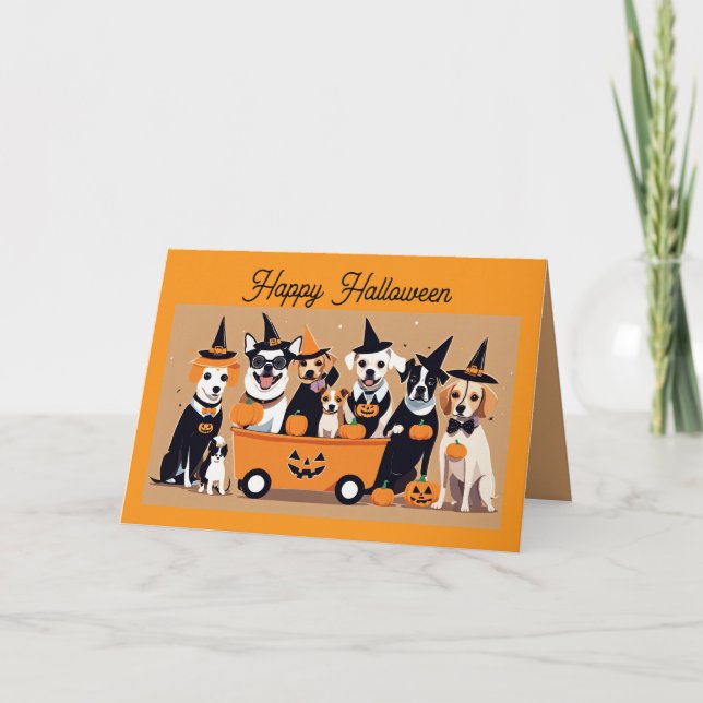 Carte de fête d'Halloween pour chien (Devant)