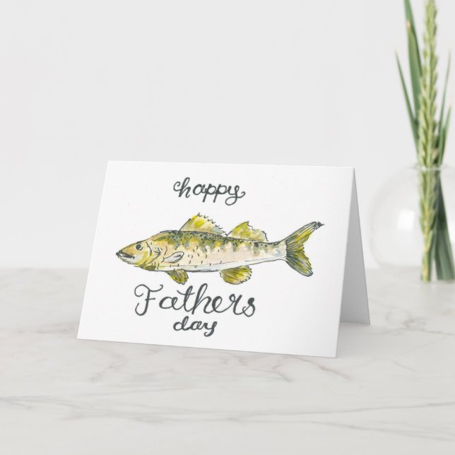 Carte de fête du père aquarelle (Devant)