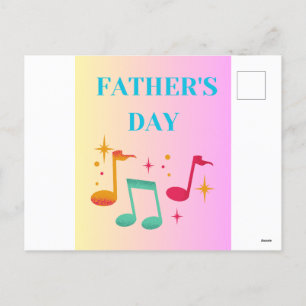 Carte de fête du père avec musique