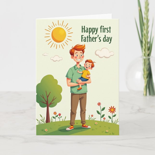 Carte de Fête du Père Fils Joyeuse (Devant)