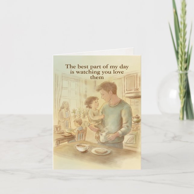 Carte de fête du père - petit plié (Devant)