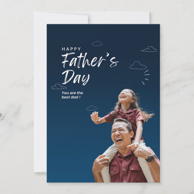 Carte de fête du Père sur mesure pour papa (Devant)