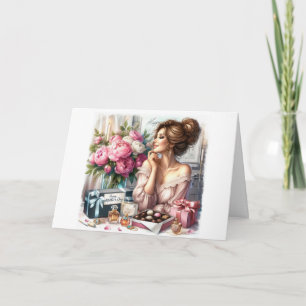 Carte de fête élégante pour la fête des mères plié