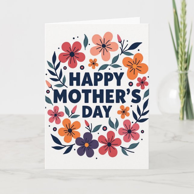 Carte de Fête Florale (Devant)
