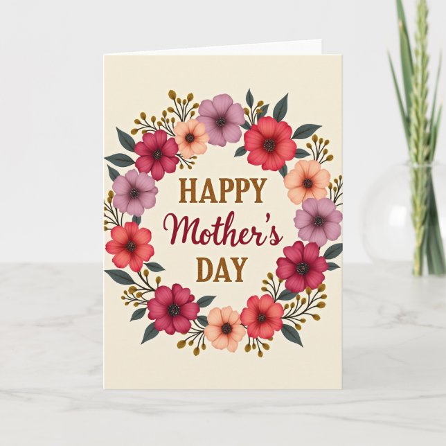 Carte de Fête Florale du Jour avec Tendresse (Devant)