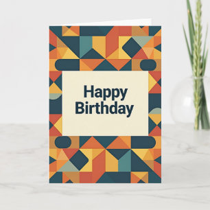 Carte de fête géométrique pour anniversaire