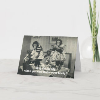Carte de fête humoristique pour singe