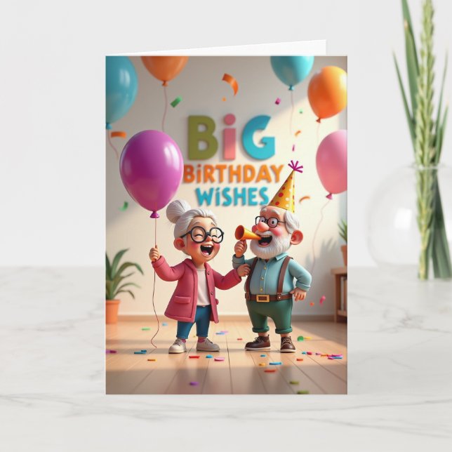 Carte de fête joyeuse pour seniors (Devant)