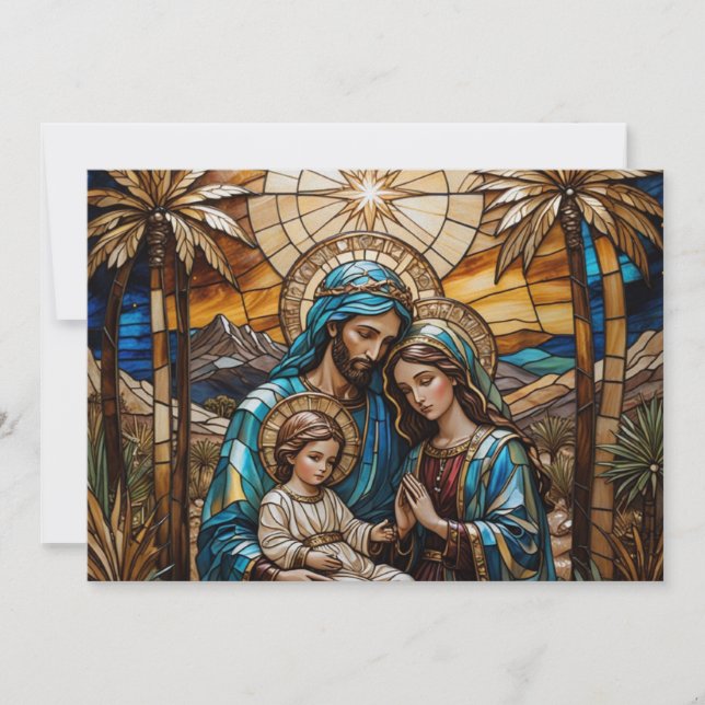Carte de fête moderne élégante unique de la Nativi (Devant)