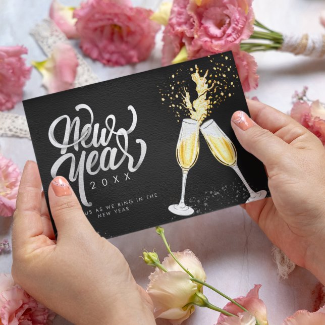 Carte de fête moderne paillettes scintillantes con (Créateur téléchargé)